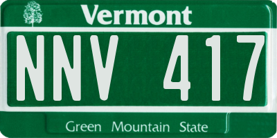 VT license plate NNV417