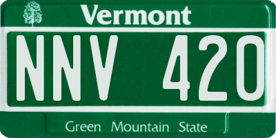 VT license plate NNV420