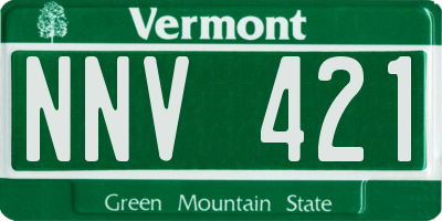 VT license plate NNV421
