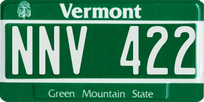VT license plate NNV422