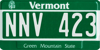 VT license plate NNV423