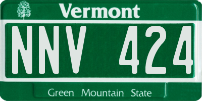 VT license plate NNV424