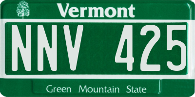 VT license plate NNV425
