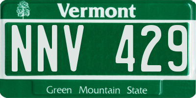 VT license plate NNV429