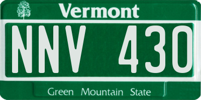 VT license plate NNV430