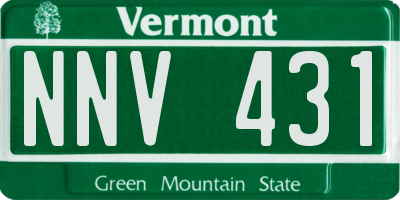 VT license plate NNV431