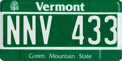 VT license plate NNV433