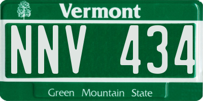 VT license plate NNV434