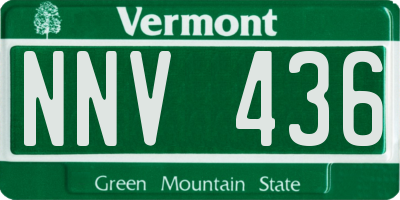 VT license plate NNV436