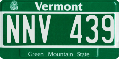 VT license plate NNV439