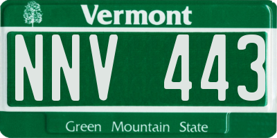 VT license plate NNV443