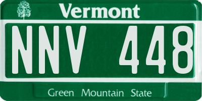 VT license plate NNV448