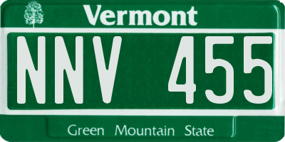 VT license plate NNV455
