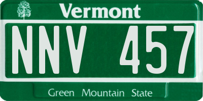 VT license plate NNV457