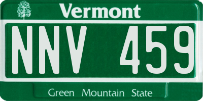 VT license plate NNV459