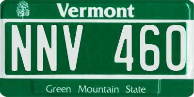 VT license plate NNV460