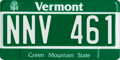 VT license plate NNV461