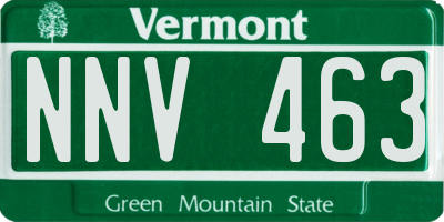 VT license plate NNV463