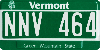 VT license plate NNV464