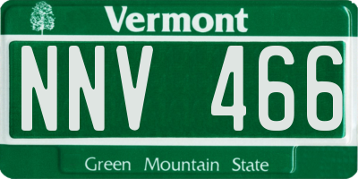 VT license plate NNV466