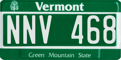 VT license plate NNV468
