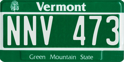 VT license plate NNV473