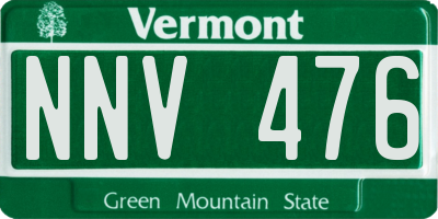 VT license plate NNV476