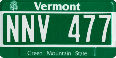 VT license plate NNV477