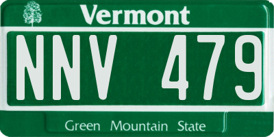 VT license plate NNV479