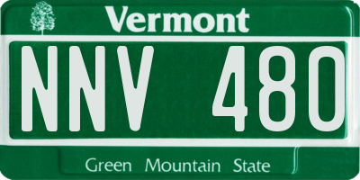 VT license plate NNV480