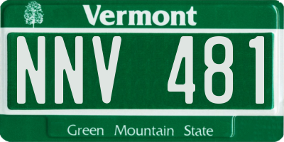 VT license plate NNV481
