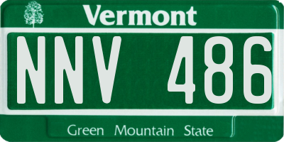 VT license plate NNV486