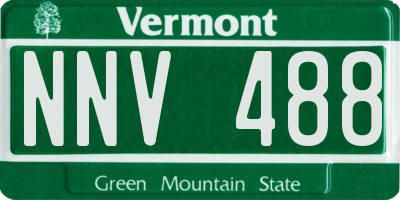 VT license plate NNV488