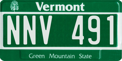 VT license plate NNV491
