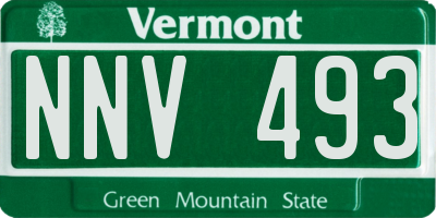VT license plate NNV493