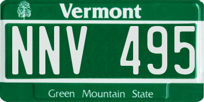 VT license plate NNV495