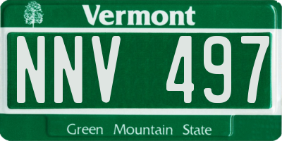 VT license plate NNV497
