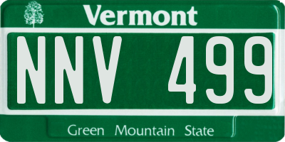 VT license plate NNV499