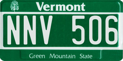 VT license plate NNV506