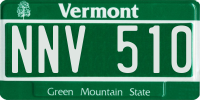 VT license plate NNV510