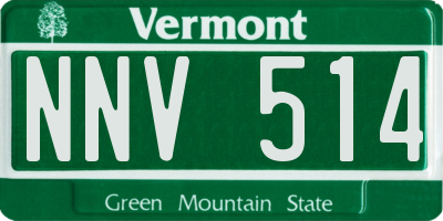 VT license plate NNV514