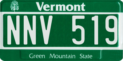 VT license plate NNV519
