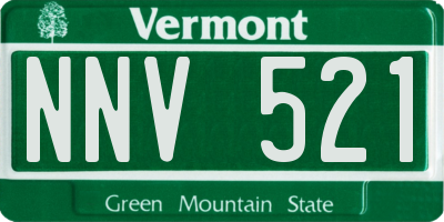 VT license plate NNV521