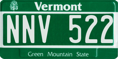 VT license plate NNV522