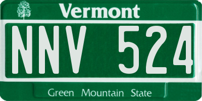 VT license plate NNV524
