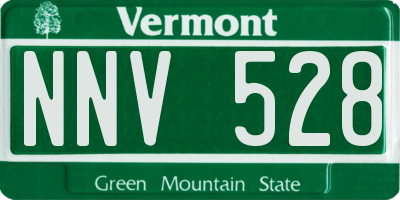 VT license plate NNV528