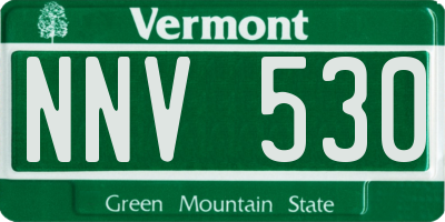 VT license plate NNV530