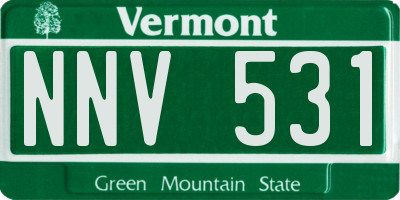 VT license plate NNV531