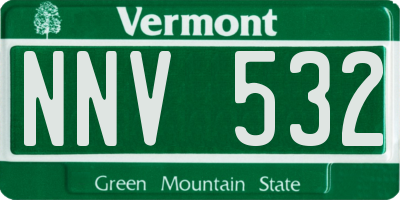 VT license plate NNV532