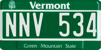 VT license plate NNV534